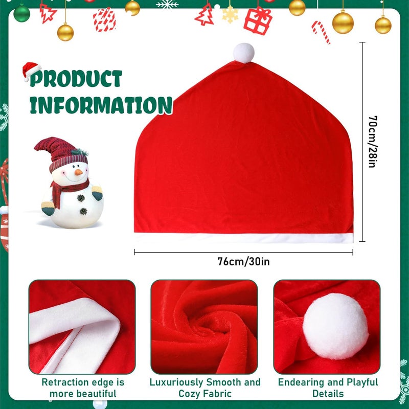 AmFor Christmas Spare Tire Hat - Santa Claus Hat Wheel Covers for RVs, Trailers, Cars - Christmas Tire Cove Car Tire Decoration Fits 27-29 Inch Wheels Diameter - Image 3